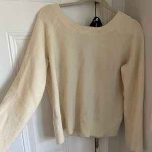 J. Crew Cream Sweater with Velvet Bow